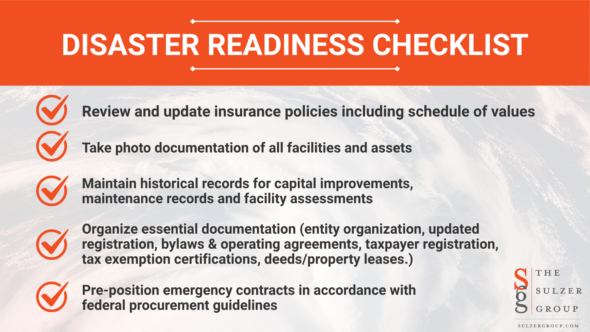 Disaster Readiness Checklist